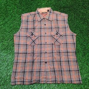 VTG 90s Grunge Plaid Flannel Shacket Mens XL Oversized Baggy (Fits 2XL)